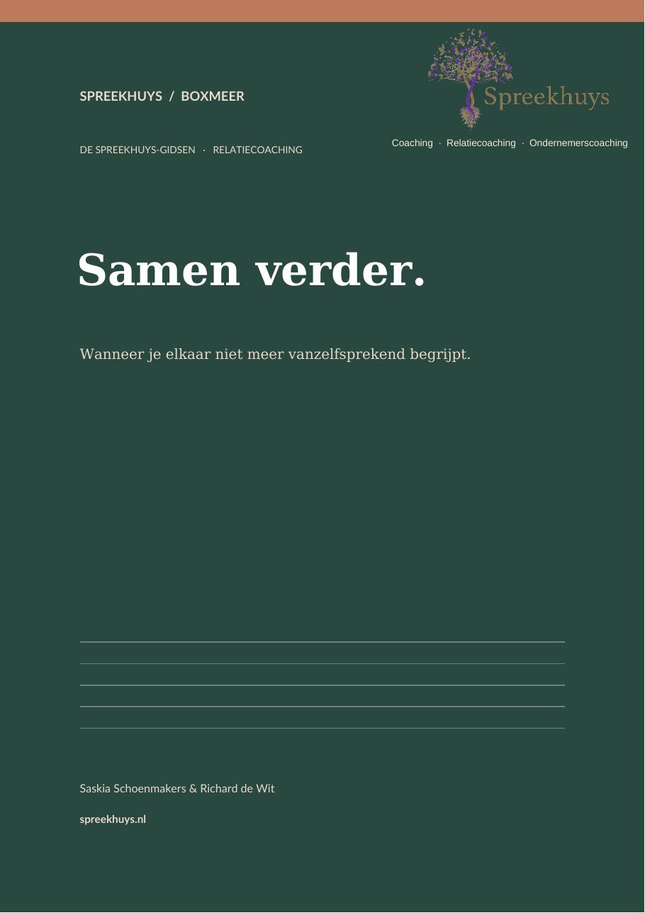 Omslag van de gids Samen verder – Relatiecoaching